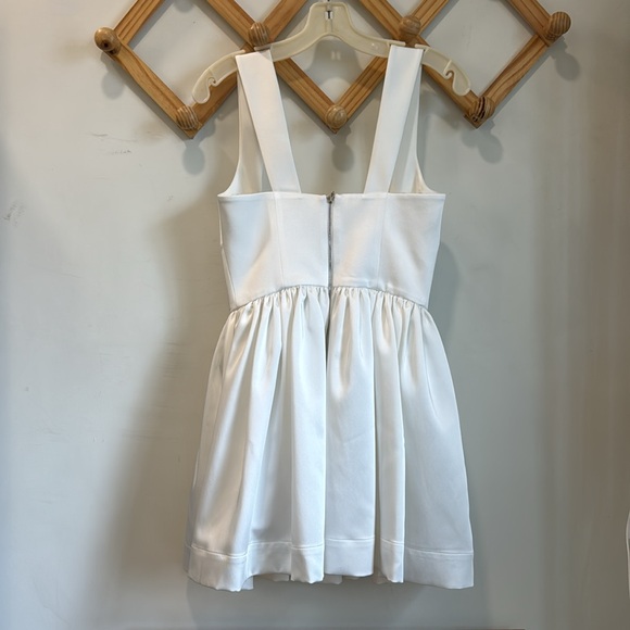 NAZLICEREN Leanne Satin Mini Dress in Lily White Bridal - Picture 6 of 11